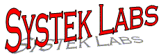 Slanted Shadowed Systek Labs Logo